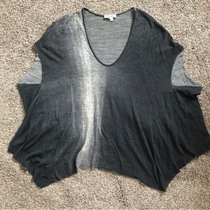 Helmut Lang Grey Wool Blend Billowy Top Size M